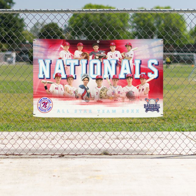 Baseball Team Banner - Personalised and Editable (Insitu)