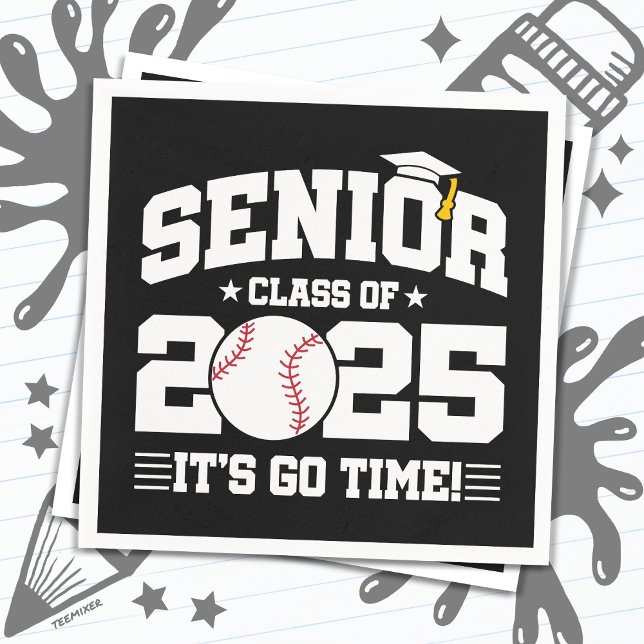 Baseball Team Class of 2025 Graduation Senior 2025 Napkin (Creator Uploaded)