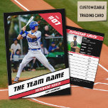 Baseball Team Trading Card Sport Gift Red<br><div class="desc">Introducing the Baseball Team Trading Card - a timeless tribute to the heart and soul of America's pastime! Crafted with meticulous care, this card isn't just a collectable - it's a cherished symbol of the game's enduring legacy, designed to capture the imagination of fans everywhere. On the front side, ignite...</div>