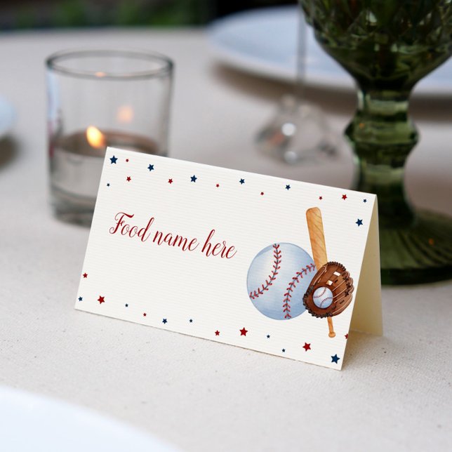 Baseball Tent Place Card Birthday Baby Shower (Creator Uploaded)