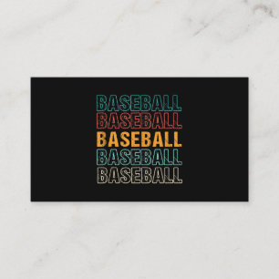 Baseball Text Typography Softball USA Sport Player Business Card