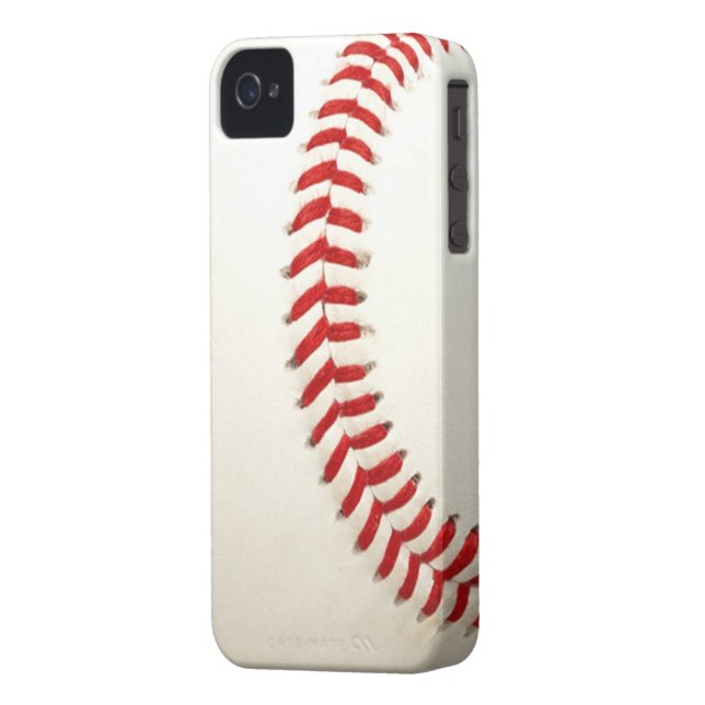 Baseball Texture iPhone 4/4S Case-Mate B.T. Case (Back Left)