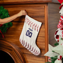 Baseball Texture Personalised Stocking