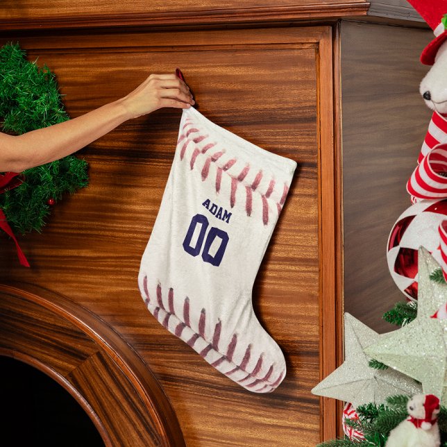 Baseball Texture Personalised Stocking (Creator Uploaded)