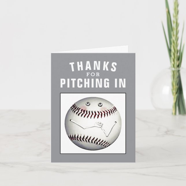Baseball Thank You Card (Front)