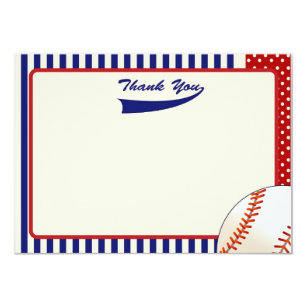 baseball thank you cards