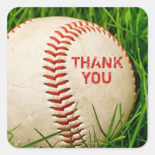 Baseball Thank You Stickers