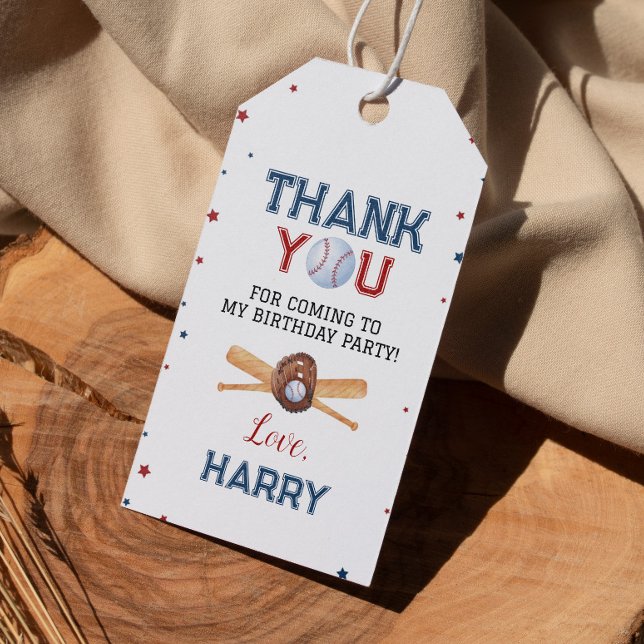 Baseball Thank You Tag Birthday Baby Shower (Creator Uploaded)