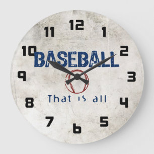 Baseball, That Is All Large Clock