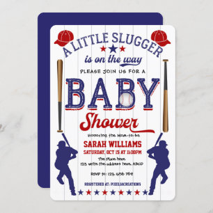Baseball Theme Baby Shower, Baby Boy Shower Invitation