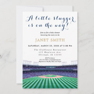 Baseball Theme Baby Shower Invitation