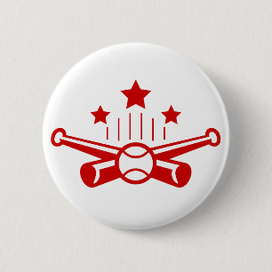 Baseball Theme Button