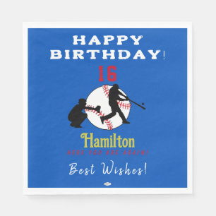 Baseball Theme HAMbyWG Paper Napkin