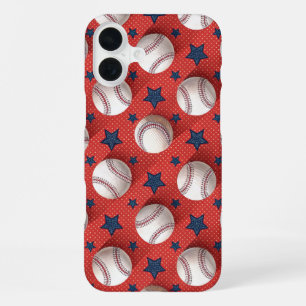 Baseball Theme iPhone 16 Plus Case