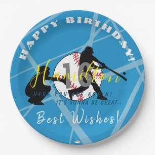 Baseball Theme Paper Plate HAMbyWG