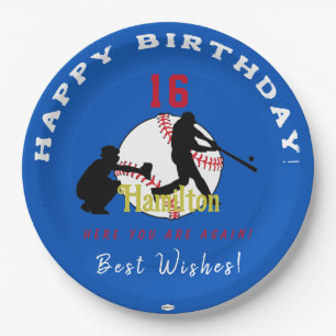 Baseball Theme Paper Plate HAMbyWG