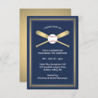 Baseball Theme Reception & Party Details Navy Gold
