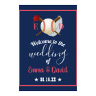 Baseball Theme Sports Wedding Navy Blue Welcome