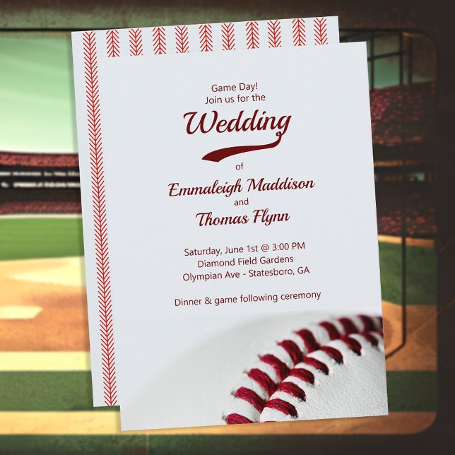 Baseball Theme Wedding Invitations (Creator Uploaded)
