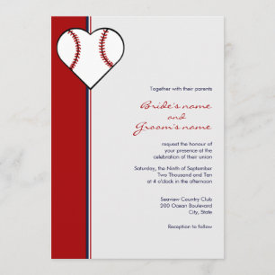 Baseball Theme Wedding Invitations