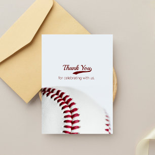 Baseball Theme Wedding Thank You Card