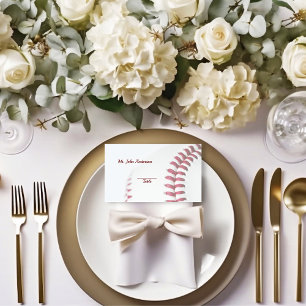 Baseball Theme Wedding with Guest Name Place Card