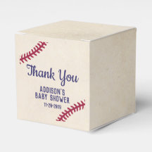 Baseball Themed Baby Shower Favour Box