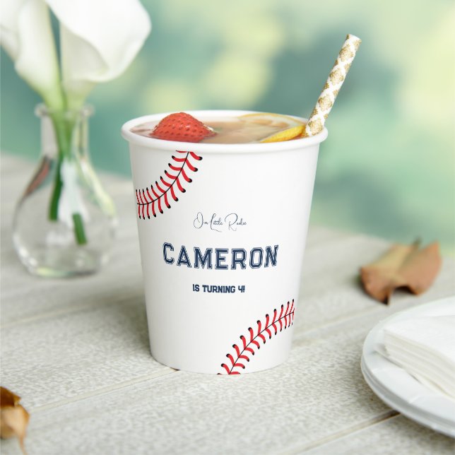 Baseball Themed Birthday Paper Cups (Insitu)