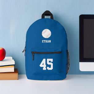 Baseball Themed Personalised  Printed Backpack