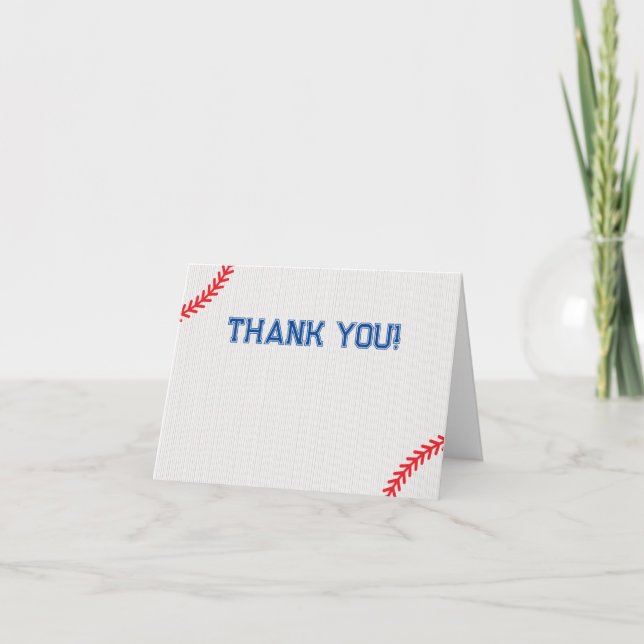 Baseball-Themed Thank You Card (Front)