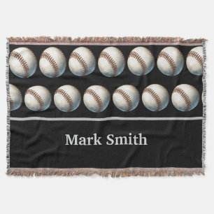 "Baseball-Themed Throw Blanket – Cosy Comfort 