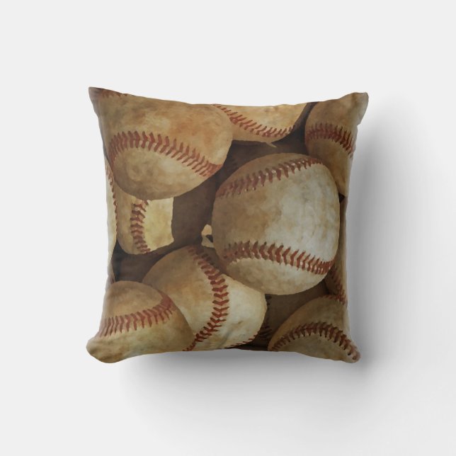 Baseball Throw Pillow (Front)