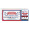 Baseball Ticket Pass Birthday Invitation Blue Red