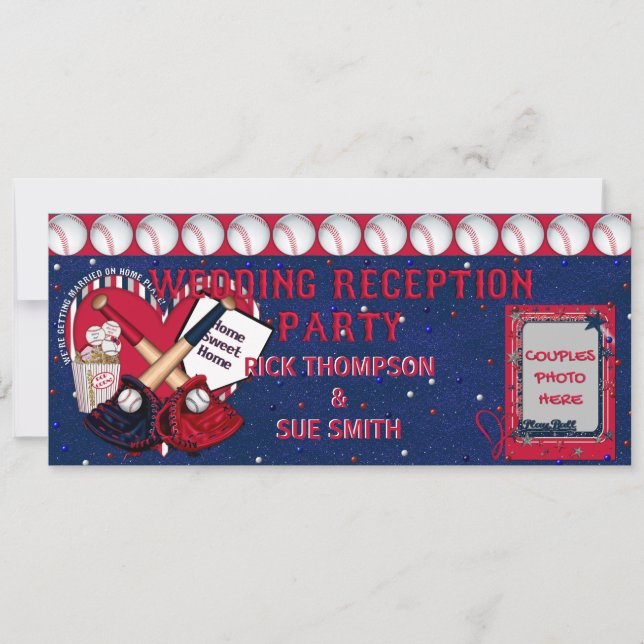 Baseball Ticket Reception Invitation-TEMPLATE Invitation (Front)