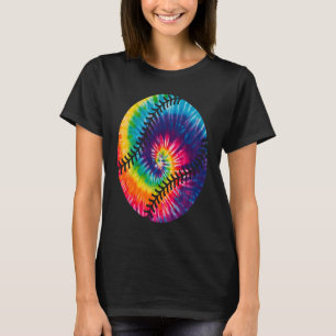 Baseball Tie Dye Rainbow Hippie Baseball Softball T-Shirt