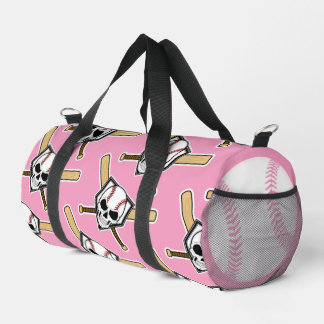 Baseball Til Death Pink Screwball Graphics Duffle Bag