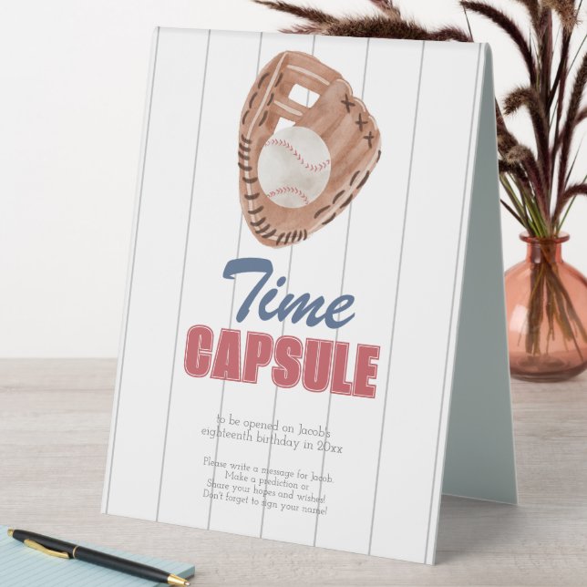 Baseball Time Capsule Sign (In SItu (Table))