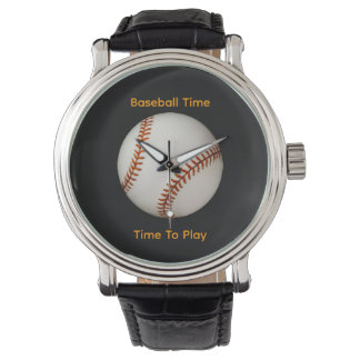 Baseball Time, Time To Play Mens Vintage Watch