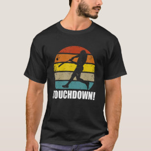 Baseball Touchdown Batter Homerun Player Retro Swi T-Shirt