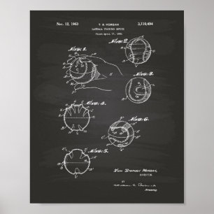 Baseball training 1963 Patent Art  - Chalkboard Poster