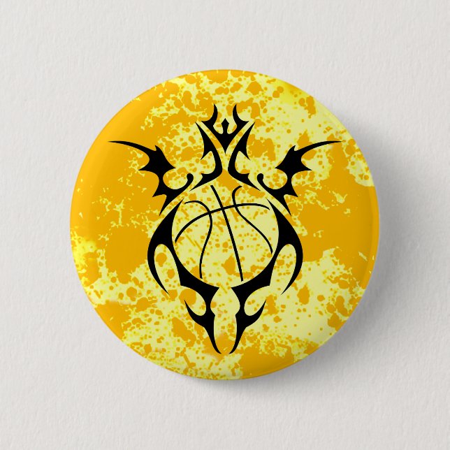 baseball. tribal. 6 cm round badge (Front)