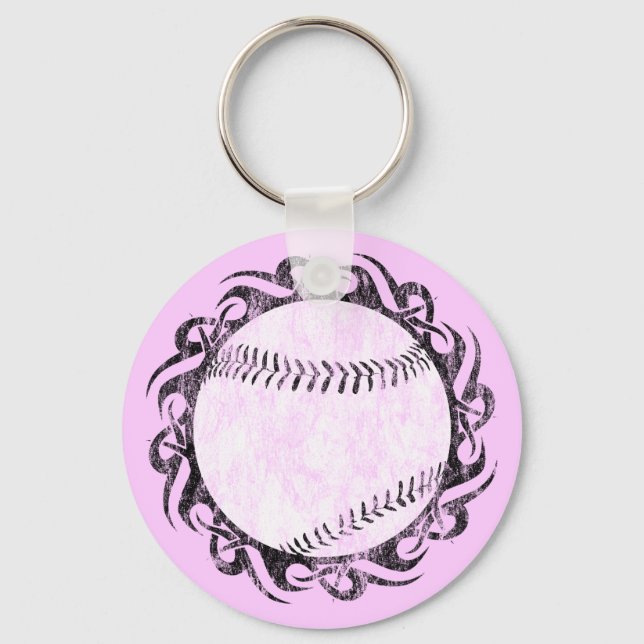 baseball. tribal. key ring (Front)