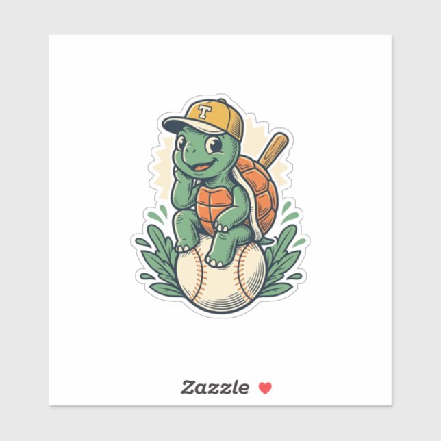 Baseball Turtle Vintage Engraving Graphic Design_1 (Sheet)
