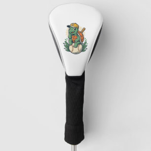 Baseball Turtle Vintage Engraving Graphic Design_1 Golf Head Cover