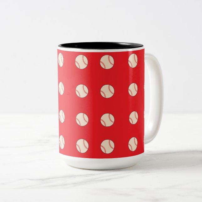 Baseball Two-Tone Coffee Mug (Front Right)