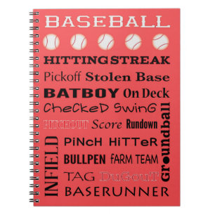BASEBALL typography Notebook