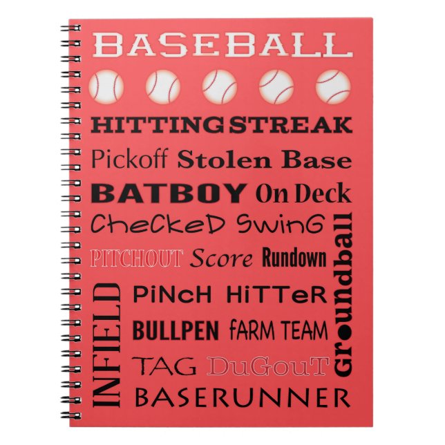 BASEBALL typography Notebook (Front)