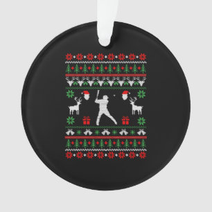 Baseball Ugly Christmas Sweater Ornament