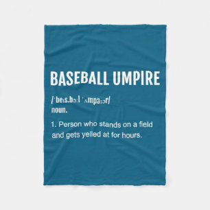Baseball Umpire Definition 2 Fleece Blanket