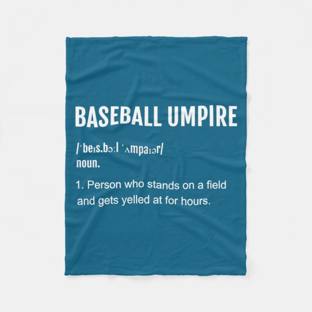 Baseball Umpire Definition 2 Fleece Blanket (Front)